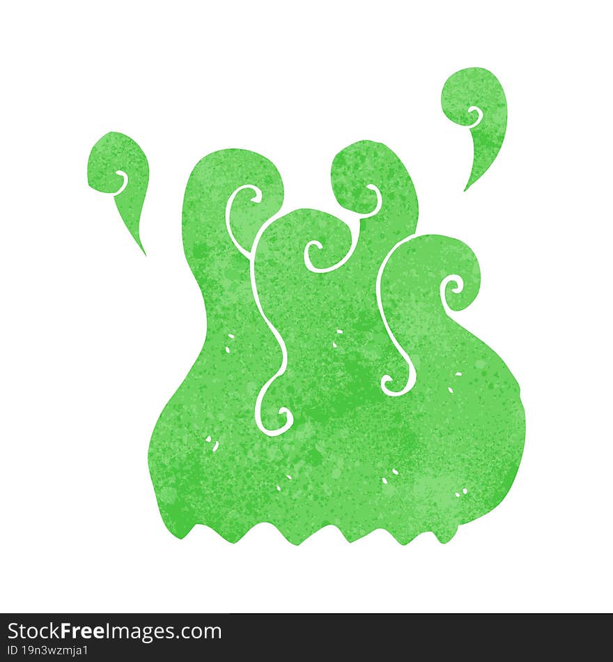 green smoke cartoon element