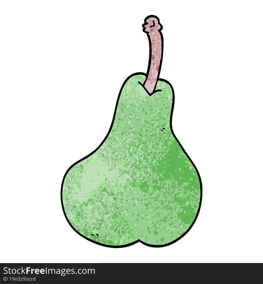 Cartoon Doodle Healthy Pear