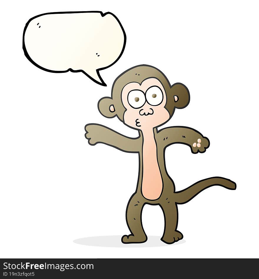 speech bubble cartoon monkey