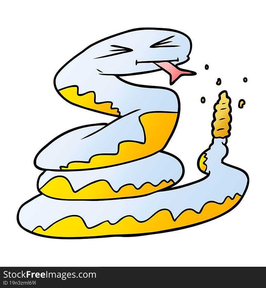 cartoon rattlesnake. cartoon rattlesnake