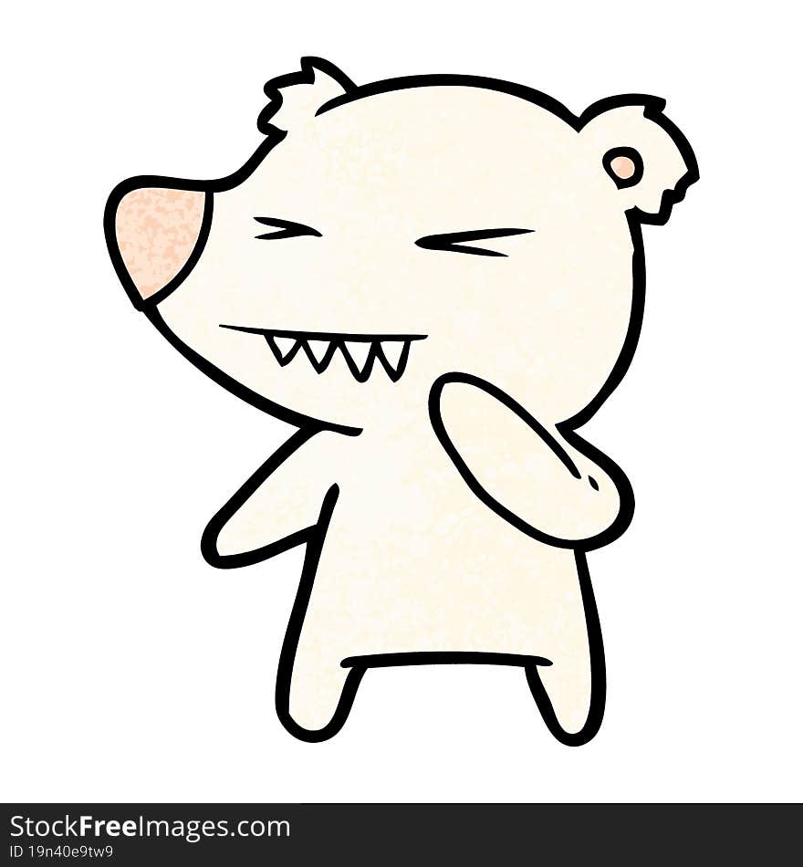 angry polar bear cartoon. angry polar bear cartoon