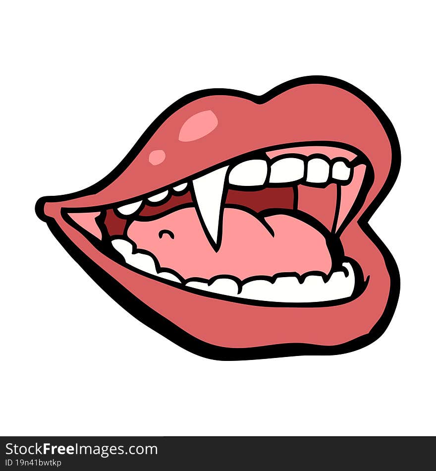 Cartoon Vampire Mouth