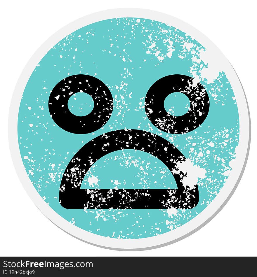 Unpleasant Shock Blank Eye Circular Sticker