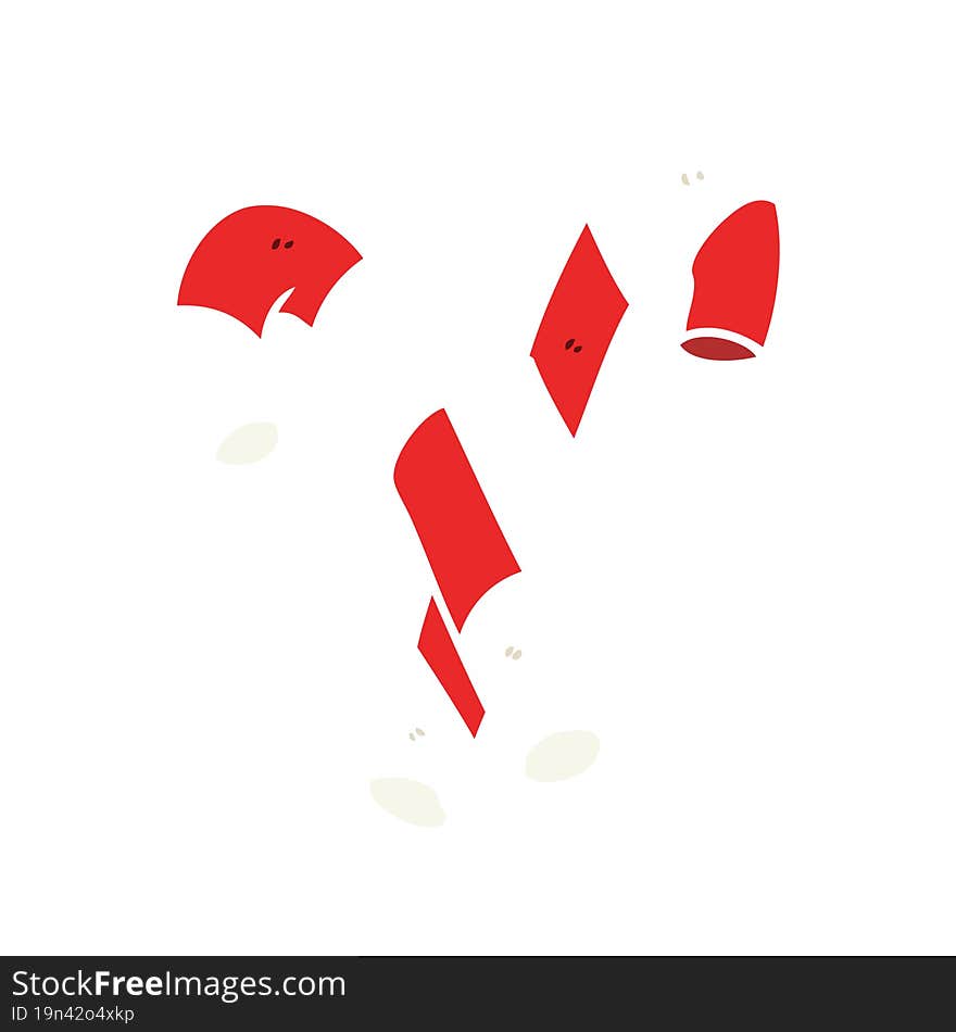 Flat Color Style Cartoon Candy Canes