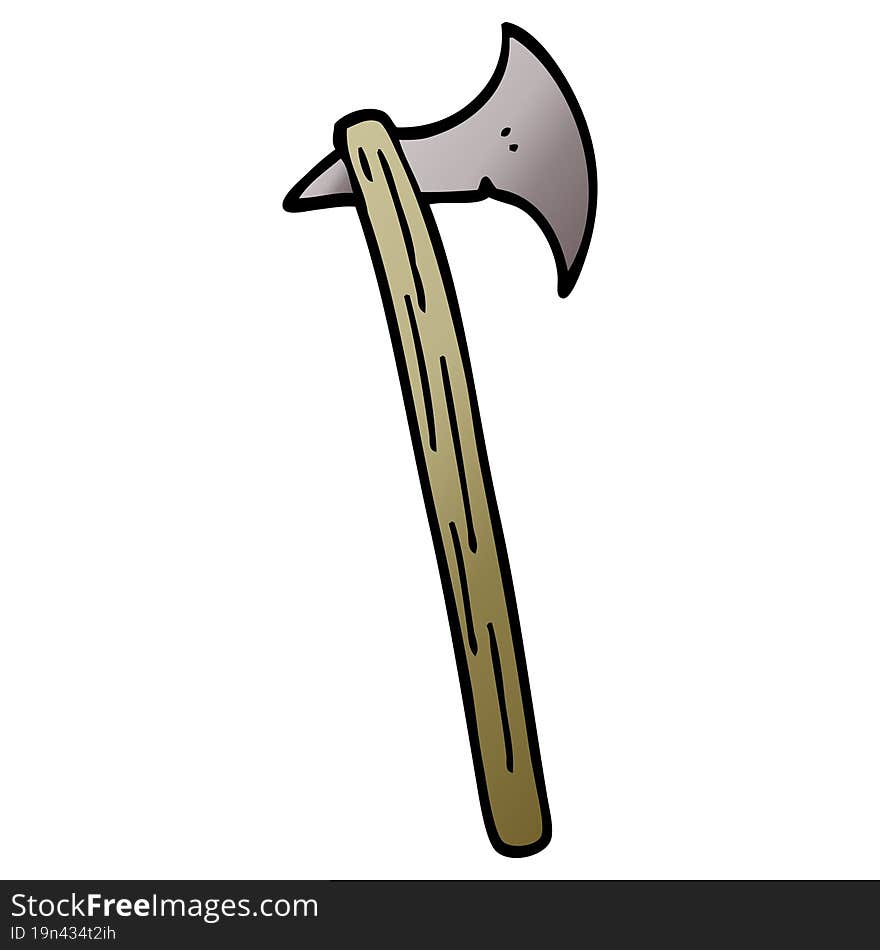 Cartoon Doodle Long Axe