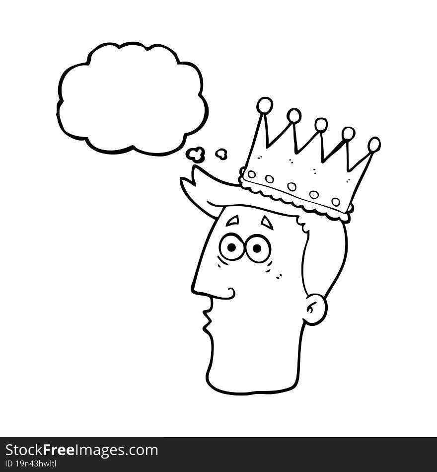 Thought Bubble Cartoon Kings Head