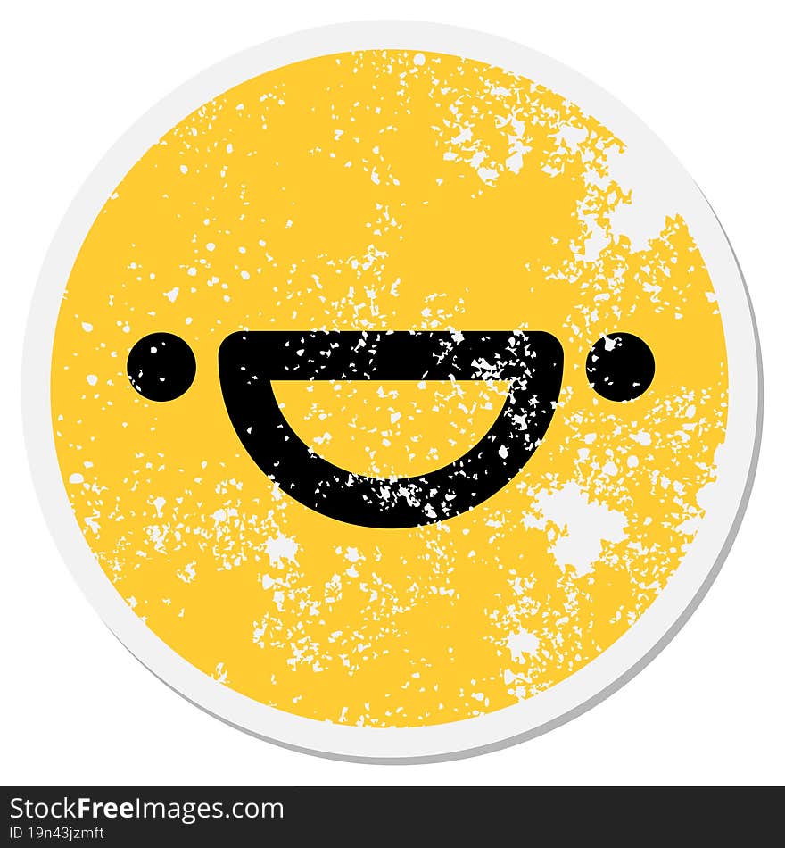 simple cute happy face circle