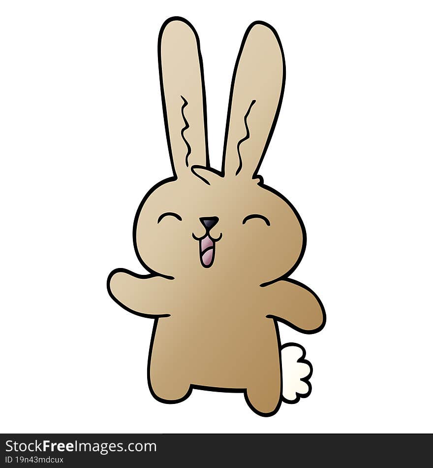 cartoon doodle jolly rabbit