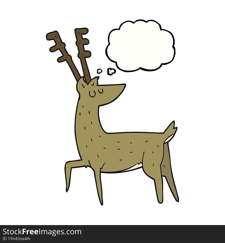 thought bubble cartoon stag