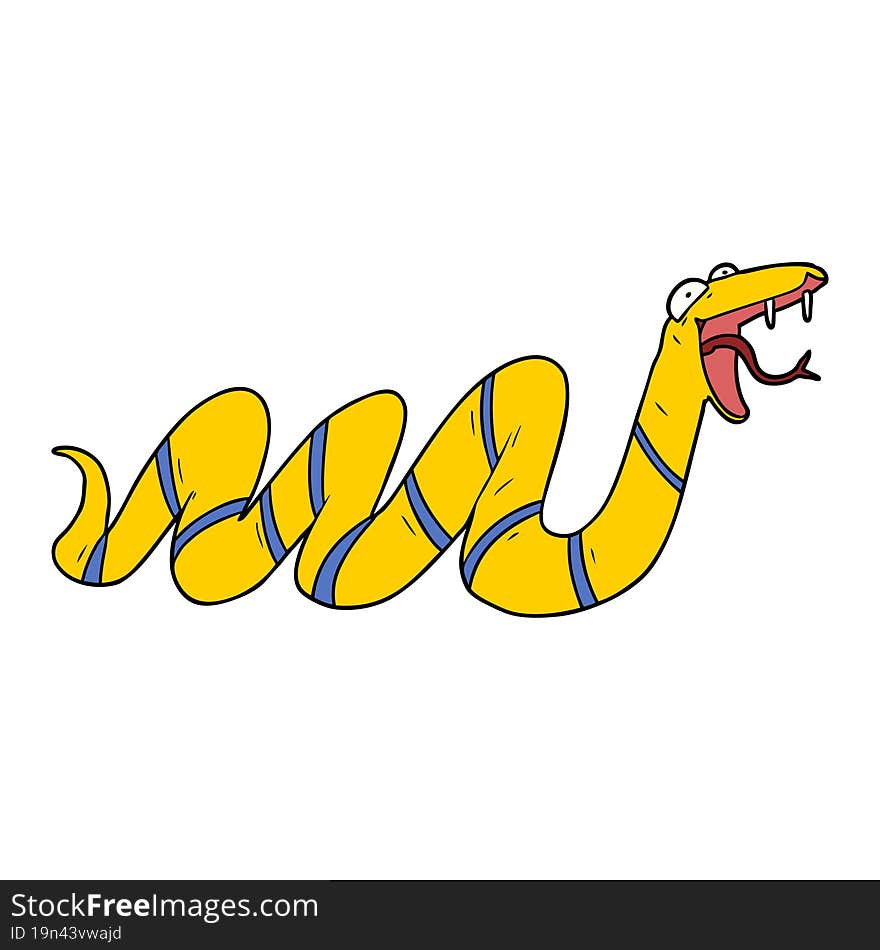 cartoon crawling snake. cartoon crawling snake