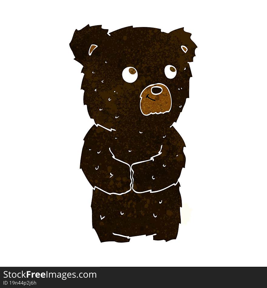 cartoon black bear cub