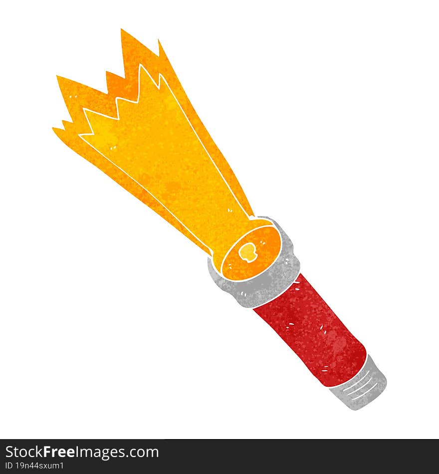 retro cartoon torch