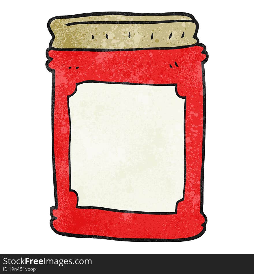 textured cartoon jam jar