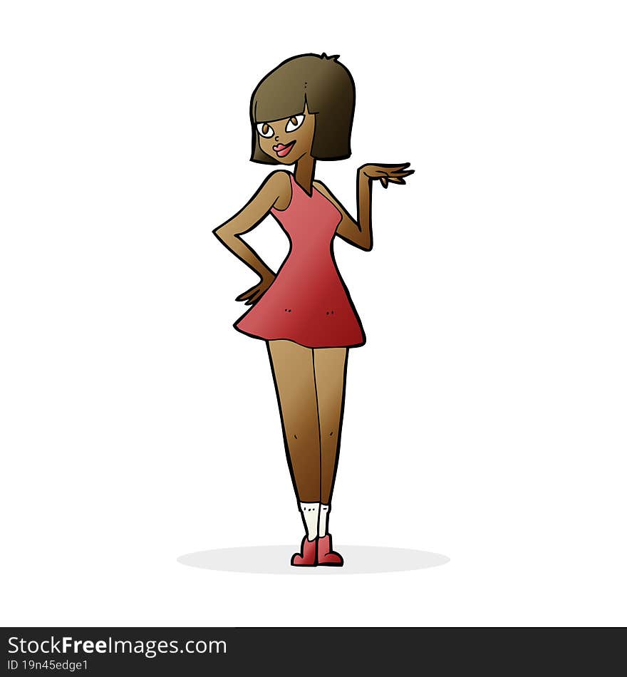 cartoon pretty woman