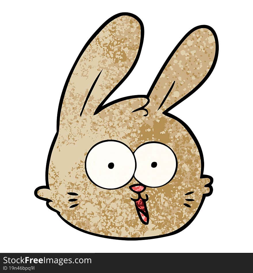 cartoon rabbit face. cartoon rabbit face