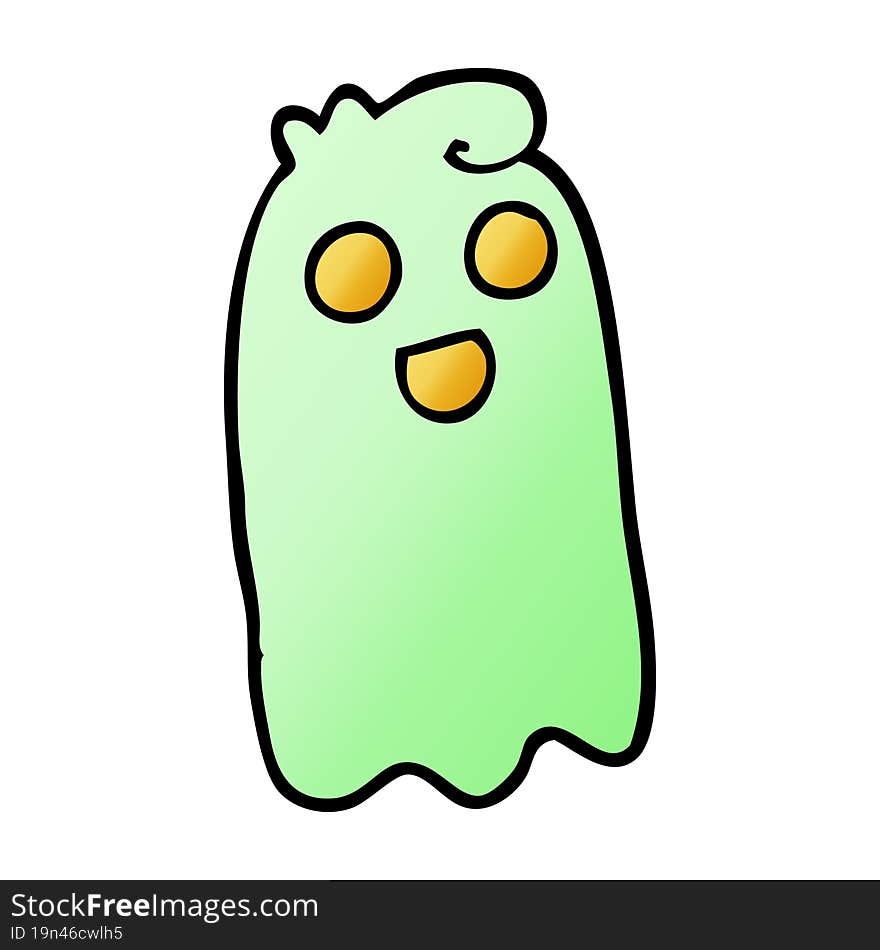 vector gradient illustration cartoon ghost