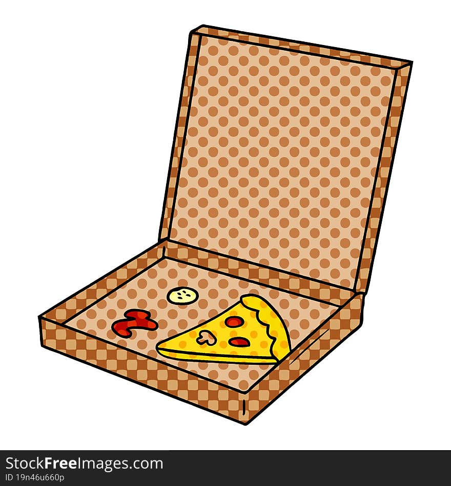 hand drawn cartoon doodle of a slice of pizza