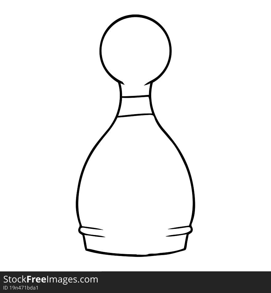 cartoon bowling pin. cartoon bowling pin