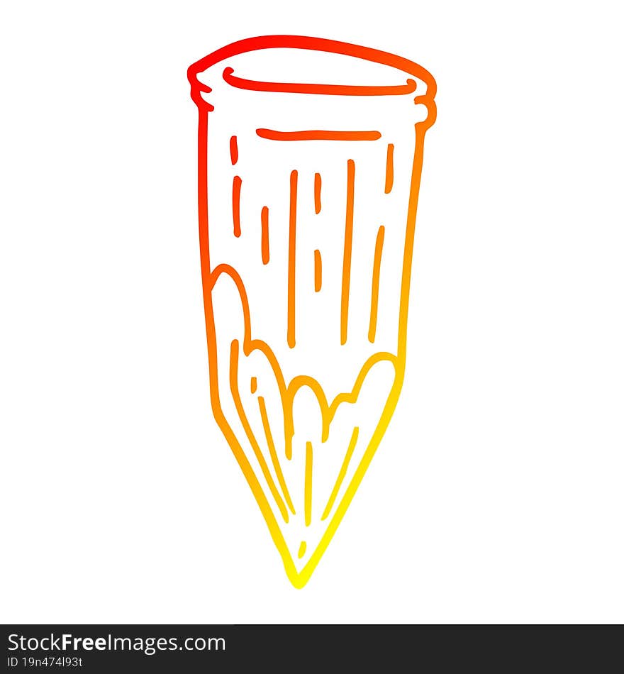 warm gradient line drawing cartoon vampire stake