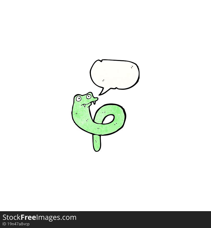 cartoon snake with speech bubble