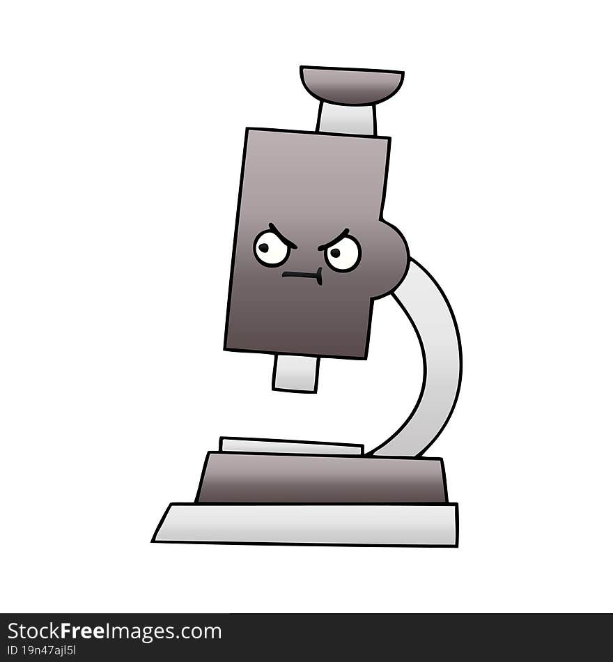 gradient shaded cartoon microscope