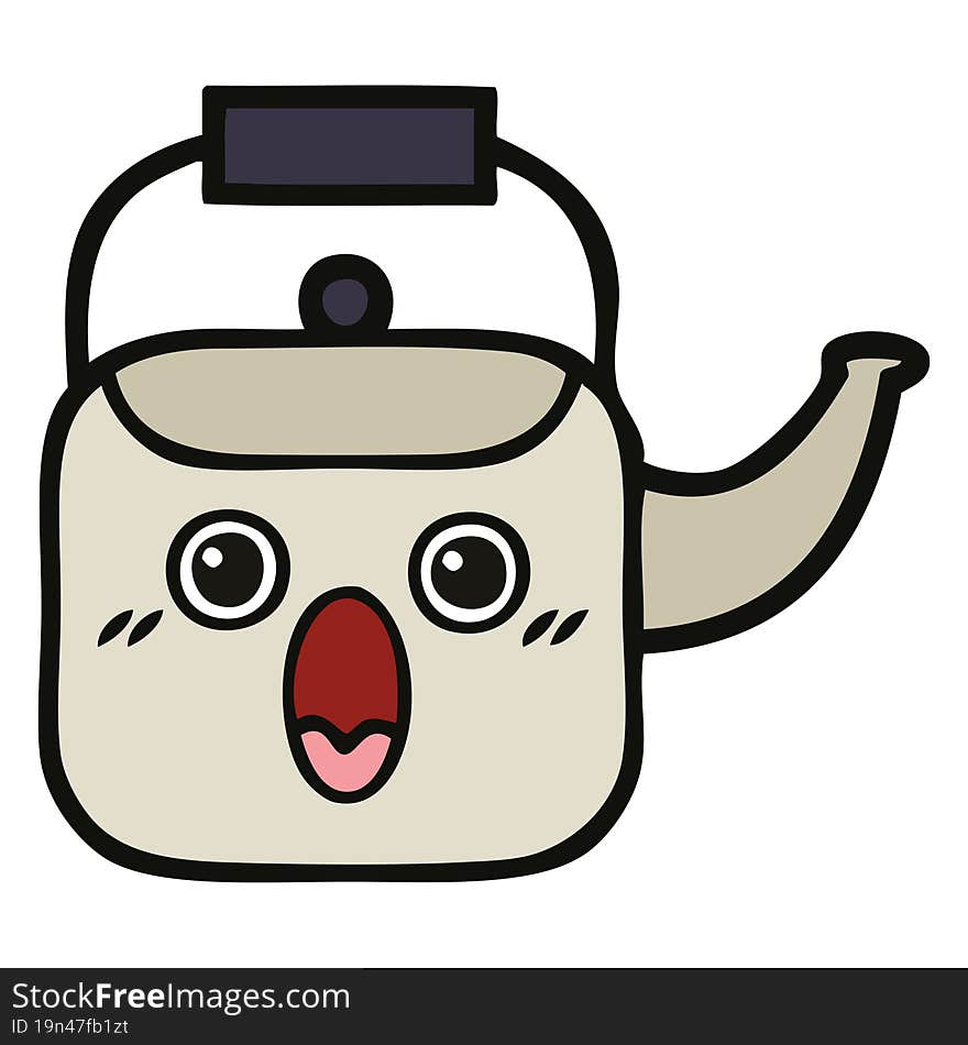 cute cartoon kettle