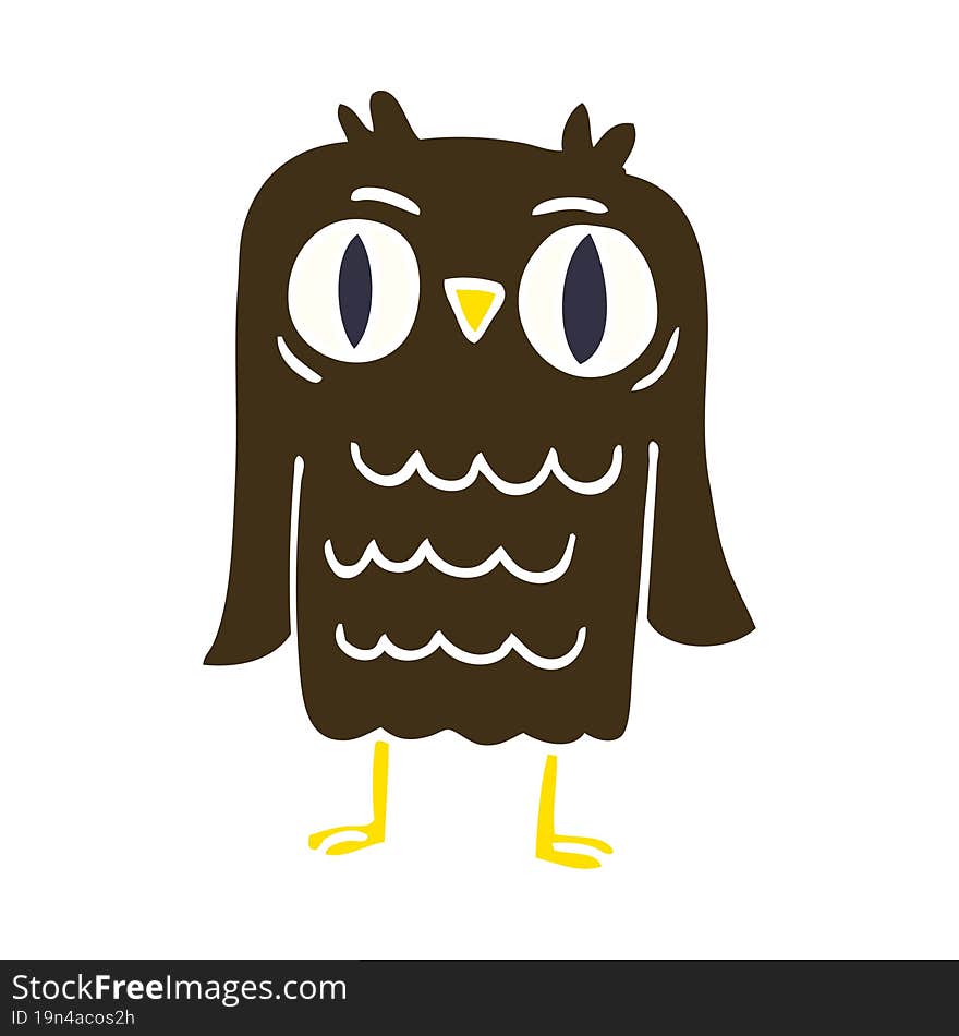 cartoon doodle owl