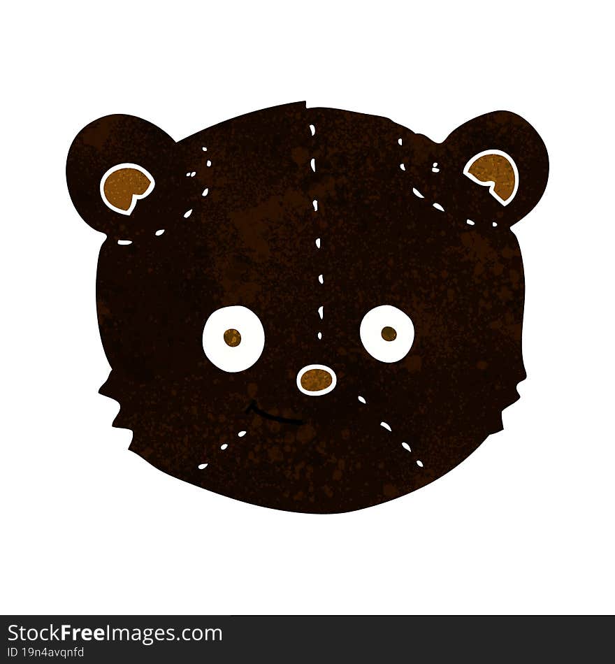 cartoon black bear head