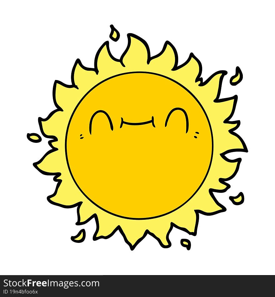 happy cartoon sun. happy cartoon sun