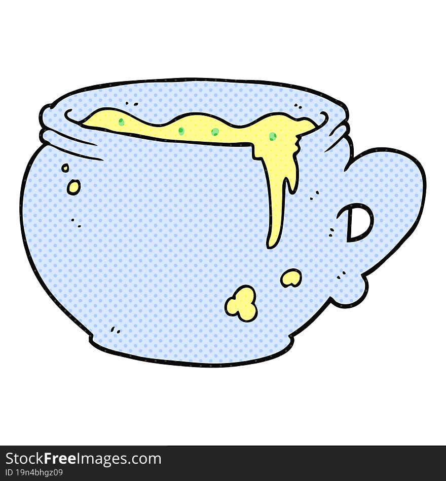 cartoon mug of soup