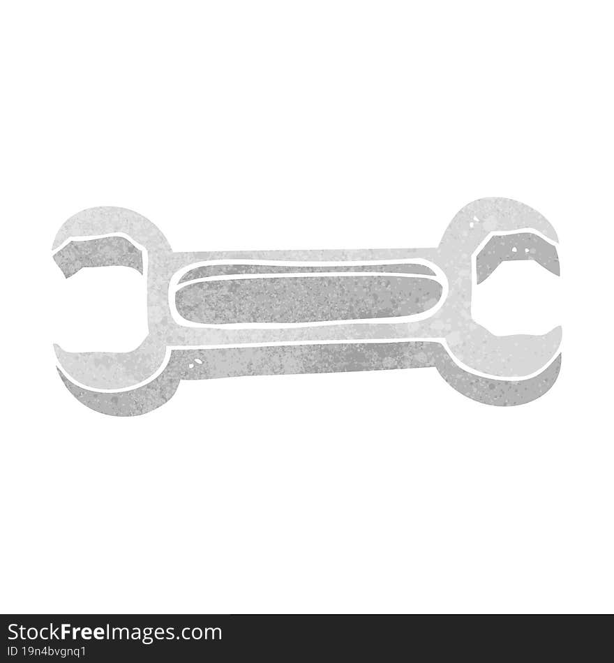 retro cartoon spanner