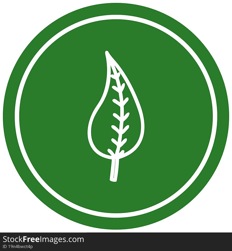 Natural Leaf Circular Icon