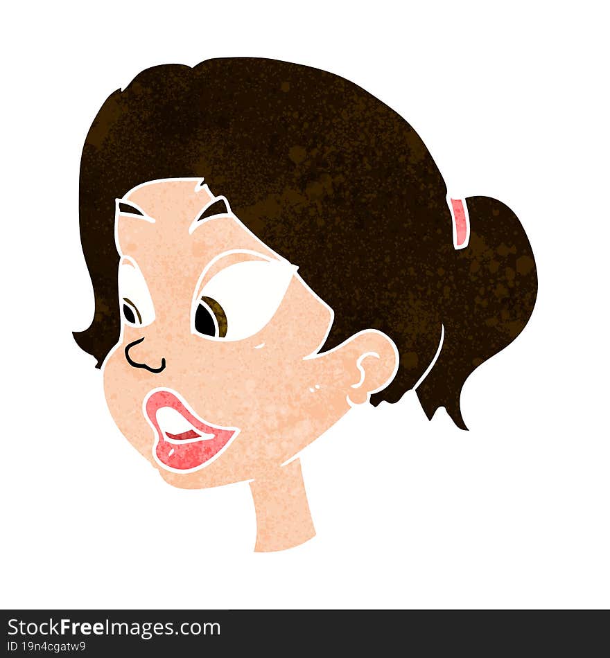 cartoon friendly woman