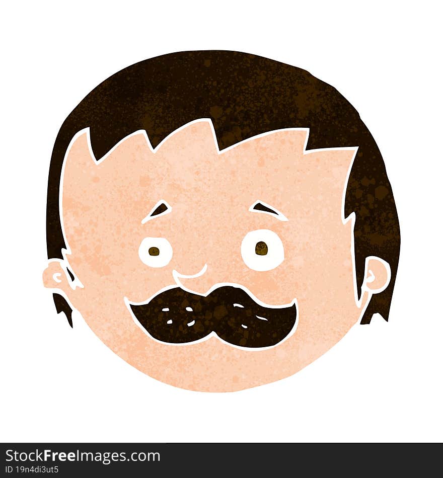 Cartoon Man With Mustache