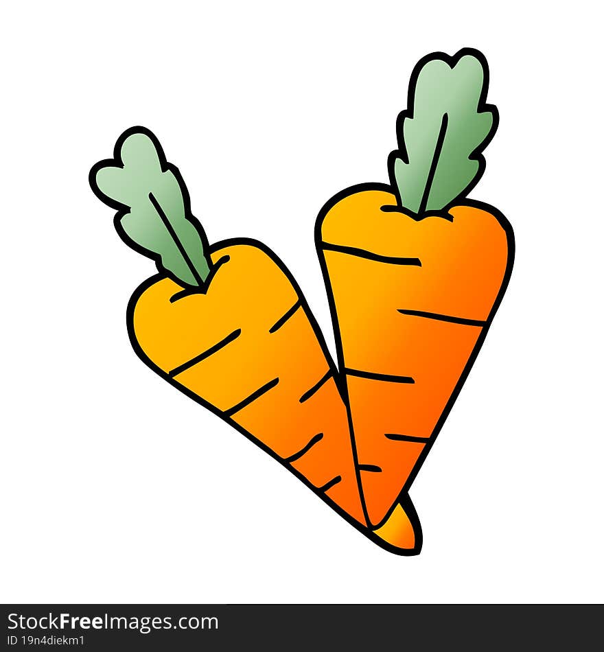 cartoon doodle carrots