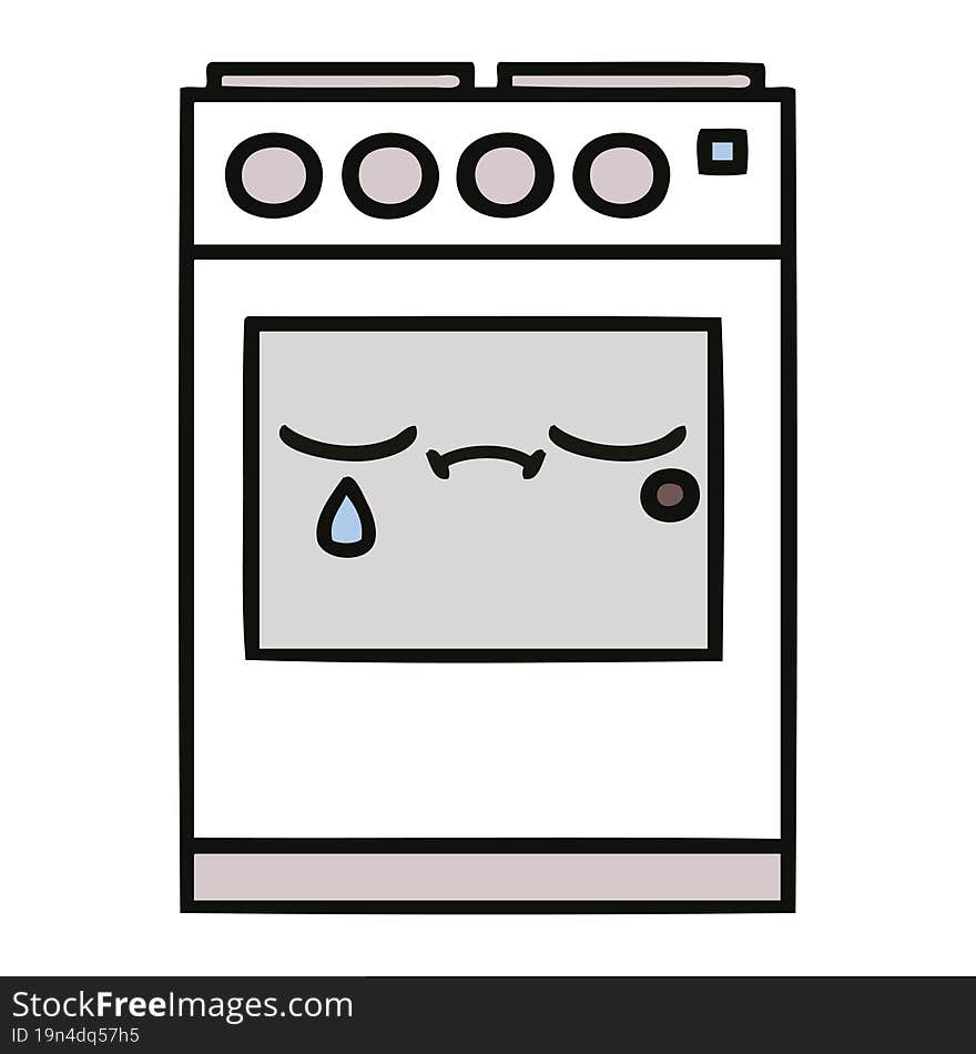 cute cartoon of a kitchen oven. cute cartoon of a kitchen oven