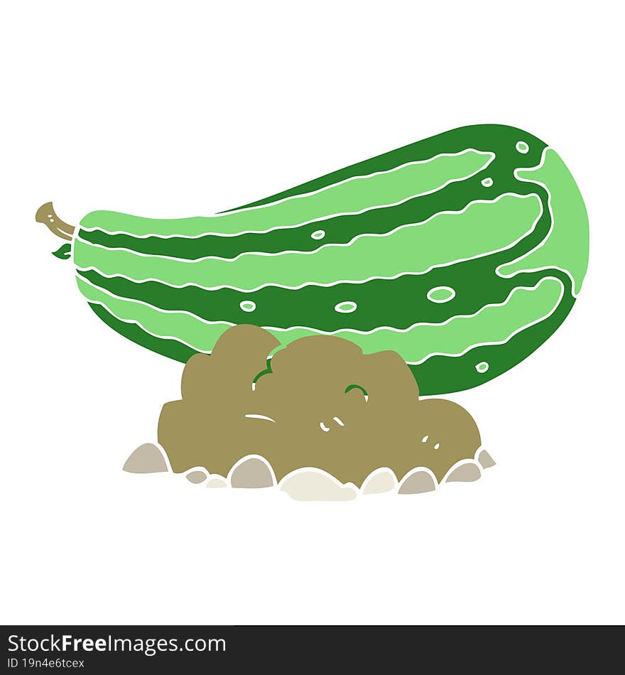 flat color illustration of a cartoon marrow