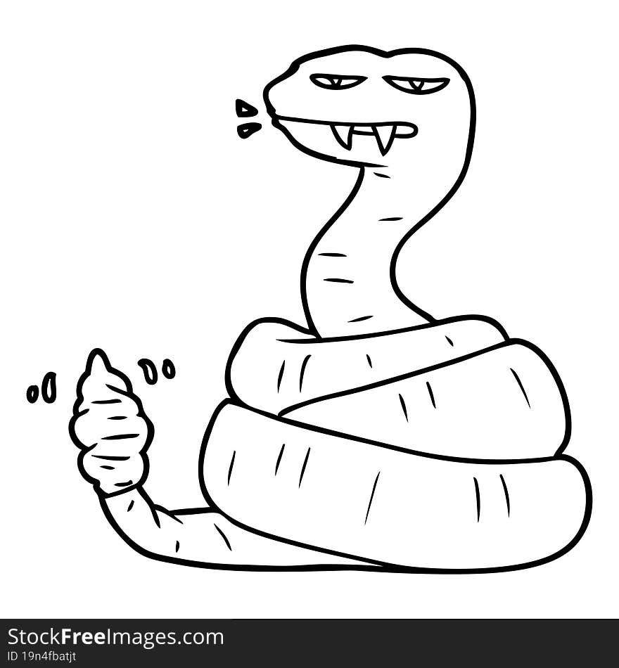 cartoon angry rattlesnake. cartoon angry rattlesnake