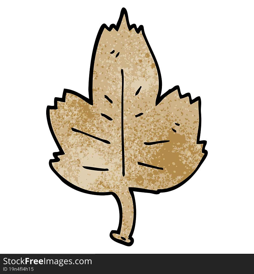 cartoon doodle leaf