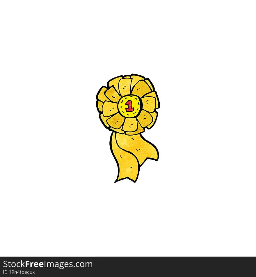 Cartoon Yellow Rosette