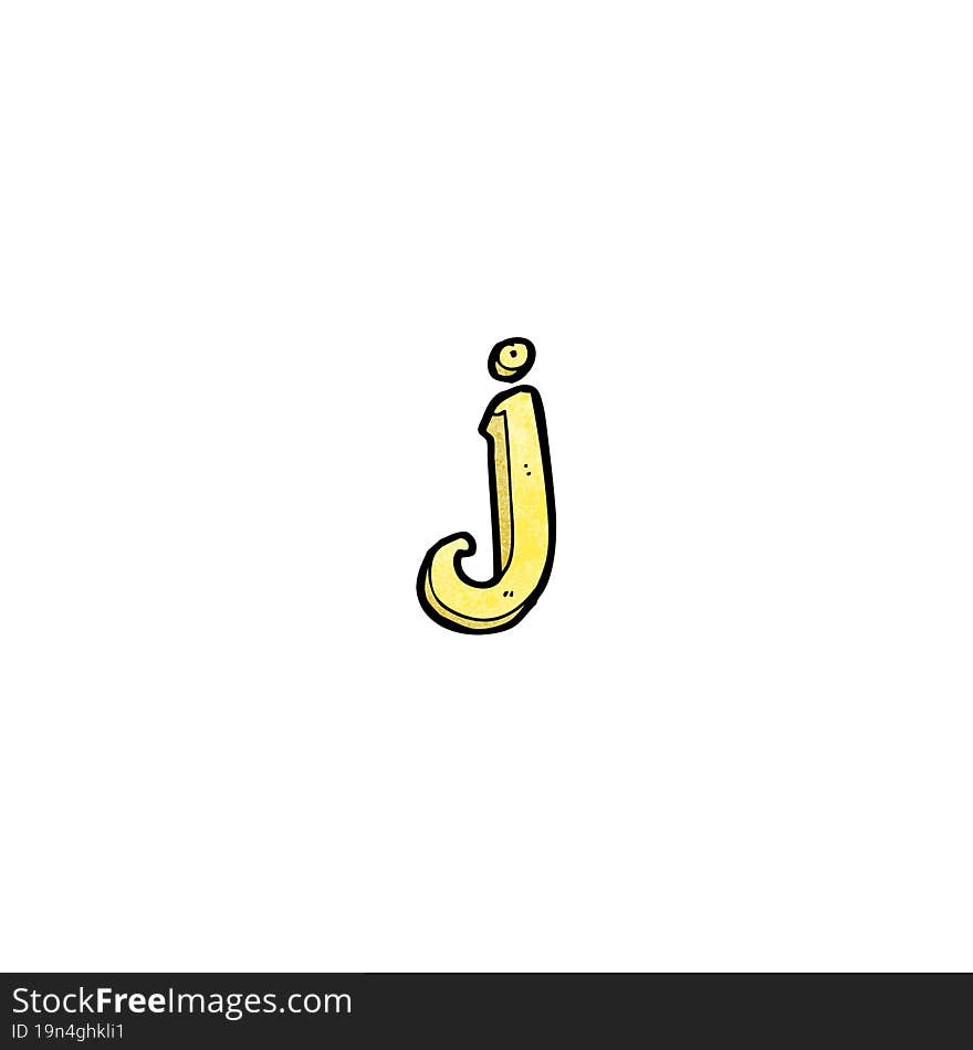 cartoon letter j with eyes