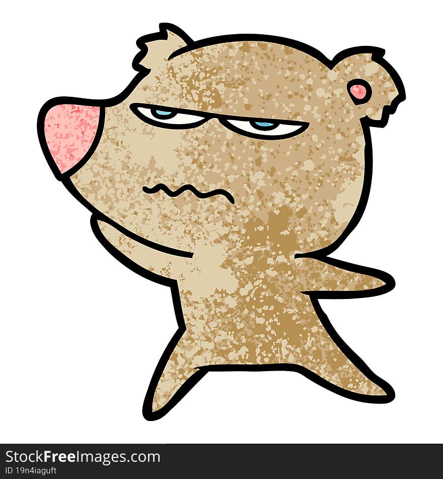 angry bear cartoon. angry bear cartoon