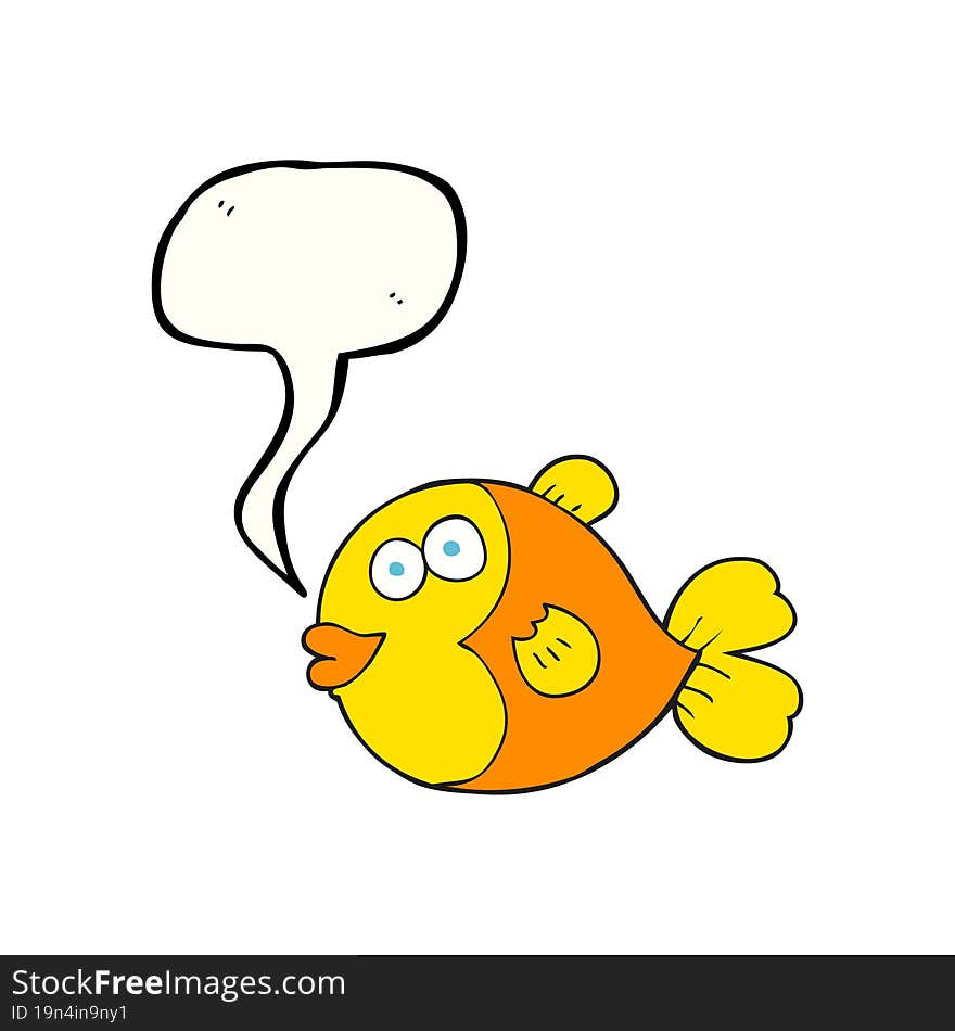 Speech Bubble Cartoon Fish