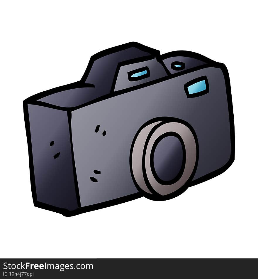 vector gradient illustration cartoon camera