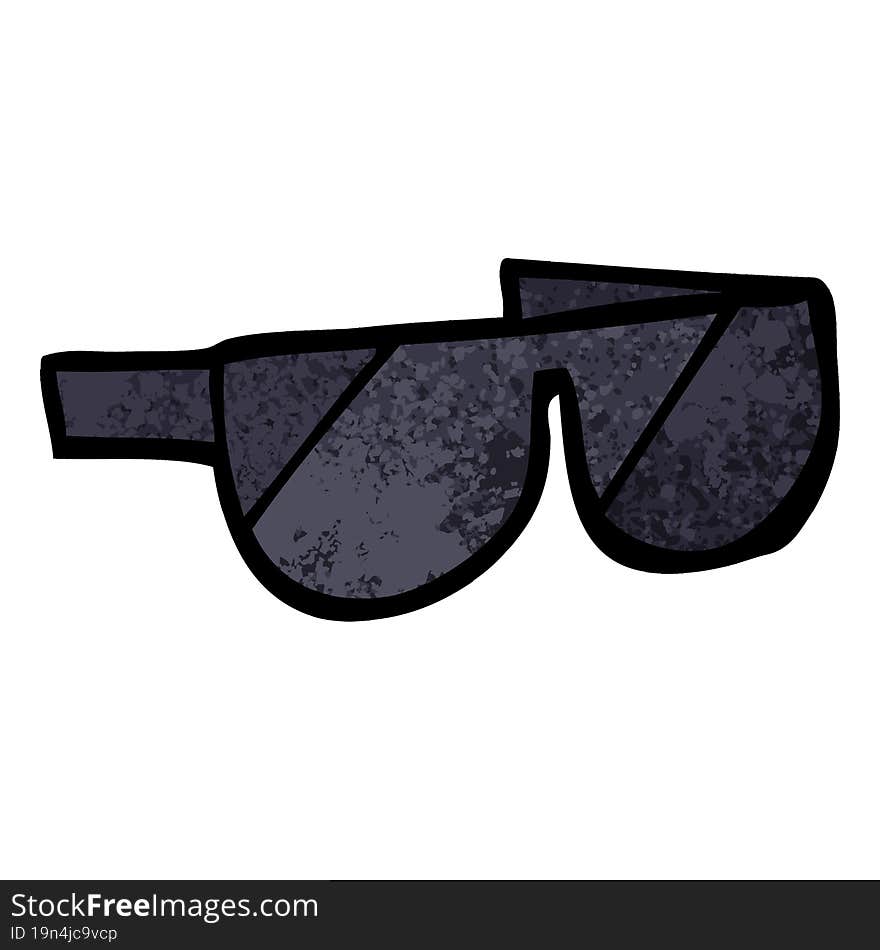 Grunge Textured Illustration Cartoon Sunglasses