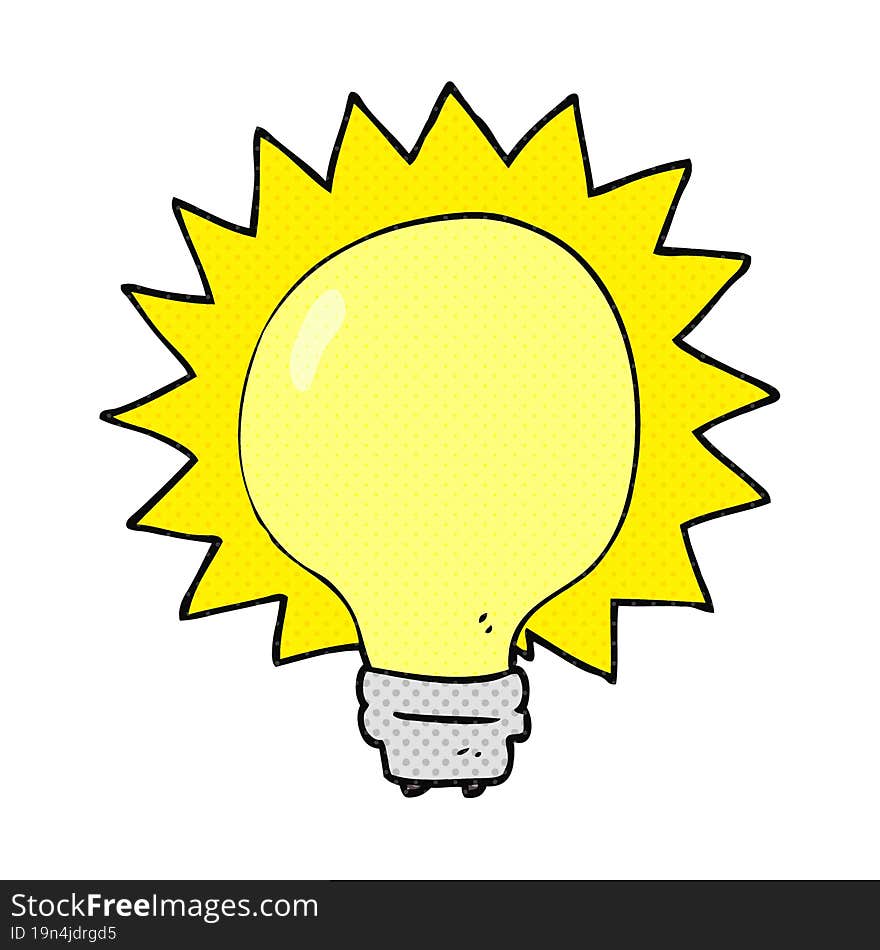 cartoon light bulb