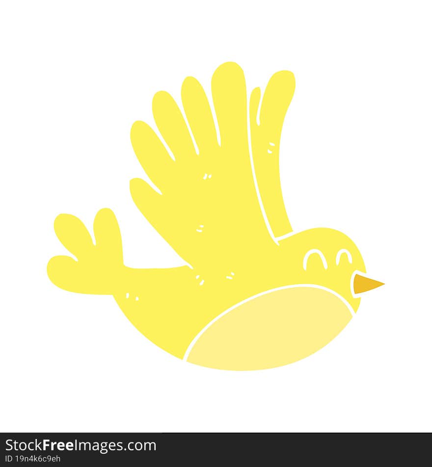 flat color illustration of bird. flat color illustration of bird