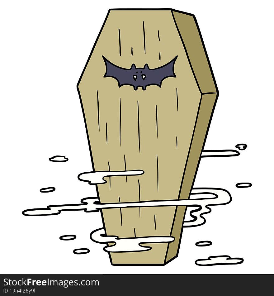 cartoon spooky coffin. cartoon spooky coffin