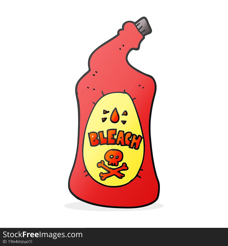 cartoon bleach bottle