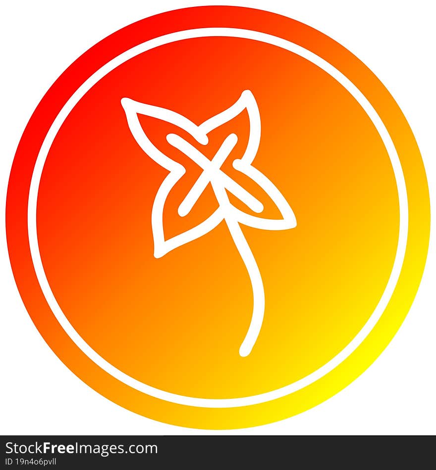 natural leaf circular in hot gradient spectrum